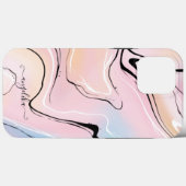 Aangepaste naam marmer Ombre Case-Mate iPhone Case (Achterkant (horizontaal))