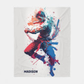 Aangepaste naam Martial Arts Fleece Deken (Voorkant)