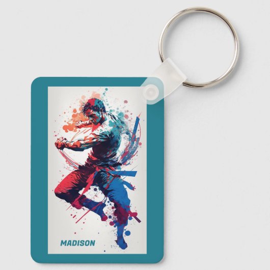Aangepaste naam Martial Arts Sleutelhanger (Achterkant)