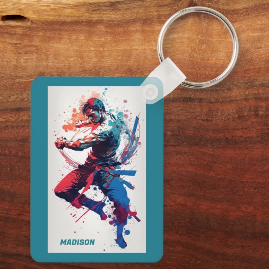 Aangepaste naam Martial Arts Sleutelhanger (Achterkant)