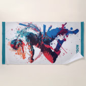 Aangepaste naam Martial Arts Strandlaken (Voorkant)