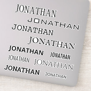 Aangepaste naam maten Monogram Laptop Tumbler Sticker