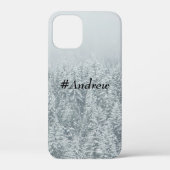 Aangepaste naam Matig gekleurde wijnstokbomen grij Case-Mate iPhone Case (Achterkant)