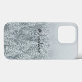 Aangepaste naam Matig gekleurde wijnstokbomen grij Case-Mate iPhone Case (Achterkant (horizontaal))