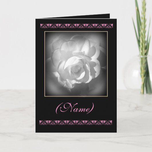 AANGEPASTE NAAM Matron of Honor Uitnodiging White  (Voorkant)