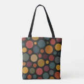 Aangepaste naam matte kleur cirkels tote bag (Achterkant)