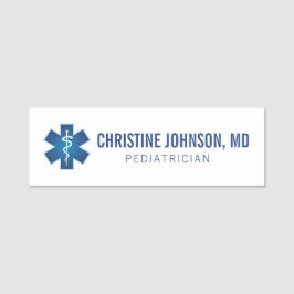 Aangepaste naam | Medische kaduceus | Doctor Nurse Naamplaatje