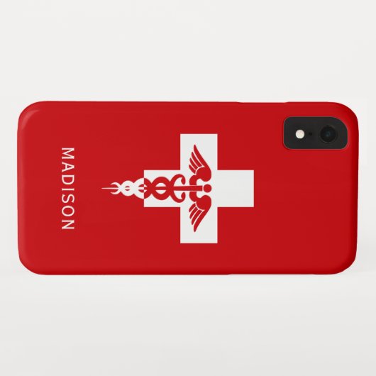 Aangepaste naam Medische Professionele telefoonkwe Case-Mate iPhone Case (Achterkant (horizontaal))