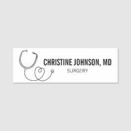 Aangepaste naam | Medische stethoscoop | Doctor Nu Naamplaatje