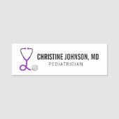 Aangepaste naam | Medische stethoscoop | Doctor Nu Naamplaatje (Voorkant)