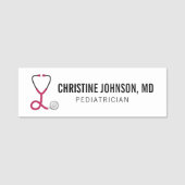 Aangepaste naam | Medische stethoscoop | Doctor Nu Naamplaatje (Voorkant)