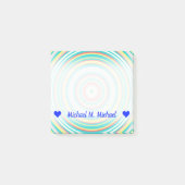 Aangepaste naam; Meerkleurig Ring/Circle Patroon Post-it® Notes (Voorkant)