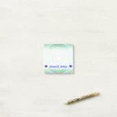 Aangepaste naam; Meerkleurig Ring/Circle Patroon Post-it® Notes (Op bureau)