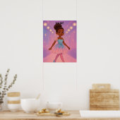Aangepaste naam meisje poster (Keuken)