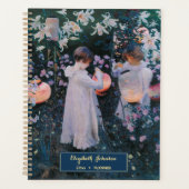 Aangepaste Naam Meisjes  Kunst Gouden Monogram 202 Planner (Voorkant)