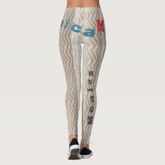 Aangepaste Naam Meisjes Leggings (Achterkant)