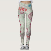 Aangepaste Naam Meisjes Leggings (Voorkant)