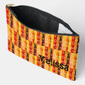 Aangepaste naam Melissa Retro Strepen en Harten Etui (Open)