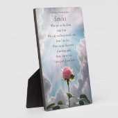 Aangepaste naam Memorial Spiritueel Roos Heavens Fotoplaat (Zijkant)