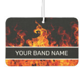 Aangepaste naam: Merch Flames Rock & Roll Music Luchtverfrisser (Voorkant)