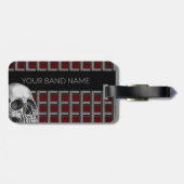 Aangepaste naam: Merch Rock & Roll Metal Skull Bagagelabel (Achterkant horizontaal)