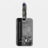 Aangepaste naam: Merch Rock & Roll Metal Skull Lug Bagagelabel (Achterkant verticaal)