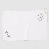 Aangepaste naam merklogo stijlvolle golfhanddoek o (Horizontaal)
