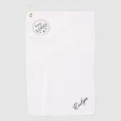 Aangepaste naam merklogo stijlvolle golfhanddoek o (Voorkant)