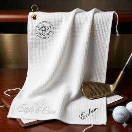 Aangepaste naam merklogo stijlvolle golfhanddoek o
