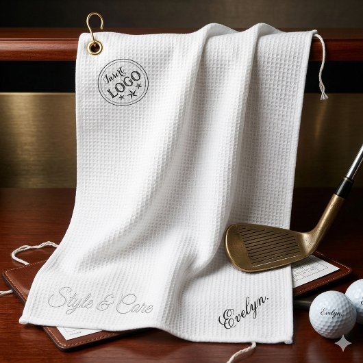 Aangepaste naam merklogo stijlvolle golfhanddoek o