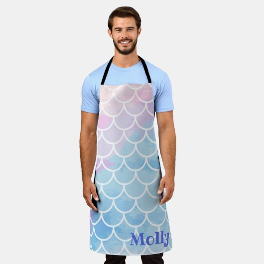 Aangepaste naam Mermaid  Schort (Gedragen)