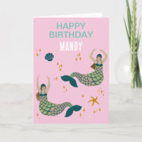 Aangepaste naam Mermaid Siren Birthday