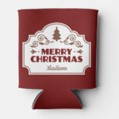 Aangepaste naam Merry Christmas koelbox Blikjeskoeler (Voorkant)