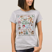 Aangepaste naam Merry kerst T-shirt (Voorkant)