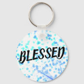 Aangepaste naam met BLESSED Inspirerend Sleutelhanger (Voorkant)