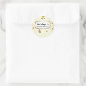 Aangepaste naam met Doodle-sterren Ronde Sticker (Tas)
