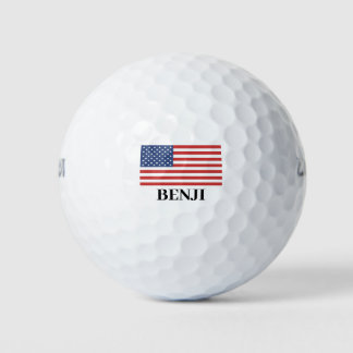 Aangepaste naam met een Amerikaanse vlag Golfballen