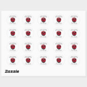 Aangepaste naam met giftige appel zelfgemaakte Hal Ronde Sticker (Vel)