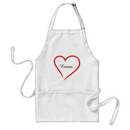 Aangepaste naam met hart – Perfecte cadeau voor ch Standaard Schort