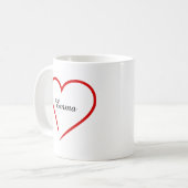 Aangepaste naam met hart – Valentijnsdag Koffiemok (Voorkant links)