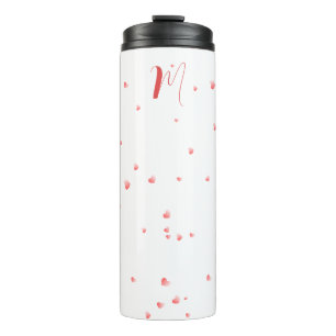 Aangepaste naam met hartthema thermische tumbler thermosbeker