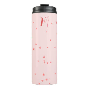 Aangepaste naam met hartthema thermische tumbler thermosbeker