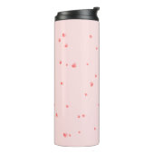 Aangepaste naam met hartthema thermische tumbler thermosbeker (Gedraaid links)