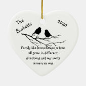 Aangepaste naam met kerstfeestelijke offerte keramisch ornament (Achterkant)