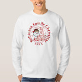 Aangepaste naam met kerstkerstkerstkerstkerstman t-shirt (Voorkant)