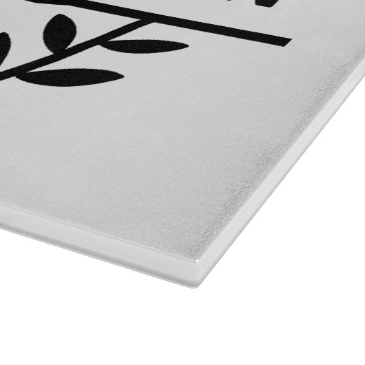 Aangepaste naam met keukengerei Grafisch Snijplank (Hoek)