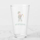 Aangepaste naam met Leprechaun bierglas Glas (Achterkant)