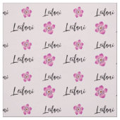 Aangepaste naam met levendige hibiscusbloem bedruk stof (Swatch)