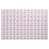 Aangepaste naam met levendige hibiscusbloem bedruk stof (Fat Quarter)