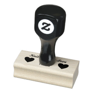 Aangepaste naam met liefdesstempel rubberstempel